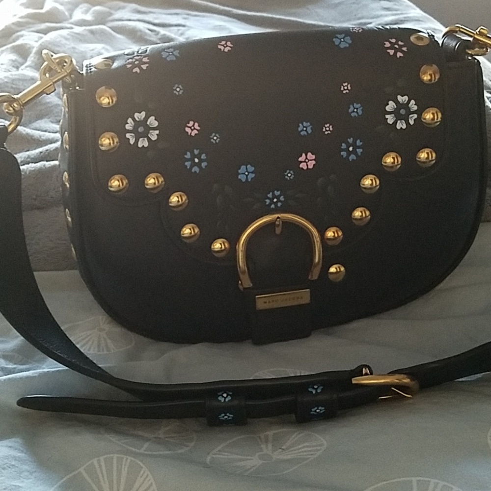 Marc Jacobs RARE embroidered leather crossbody
